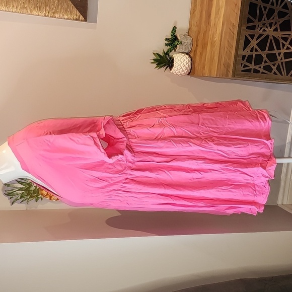 Torrid - Mini Washable Gauze Hi Low Waist Tunic Dress in Pink Sangria Su… - Picture 4 of 13